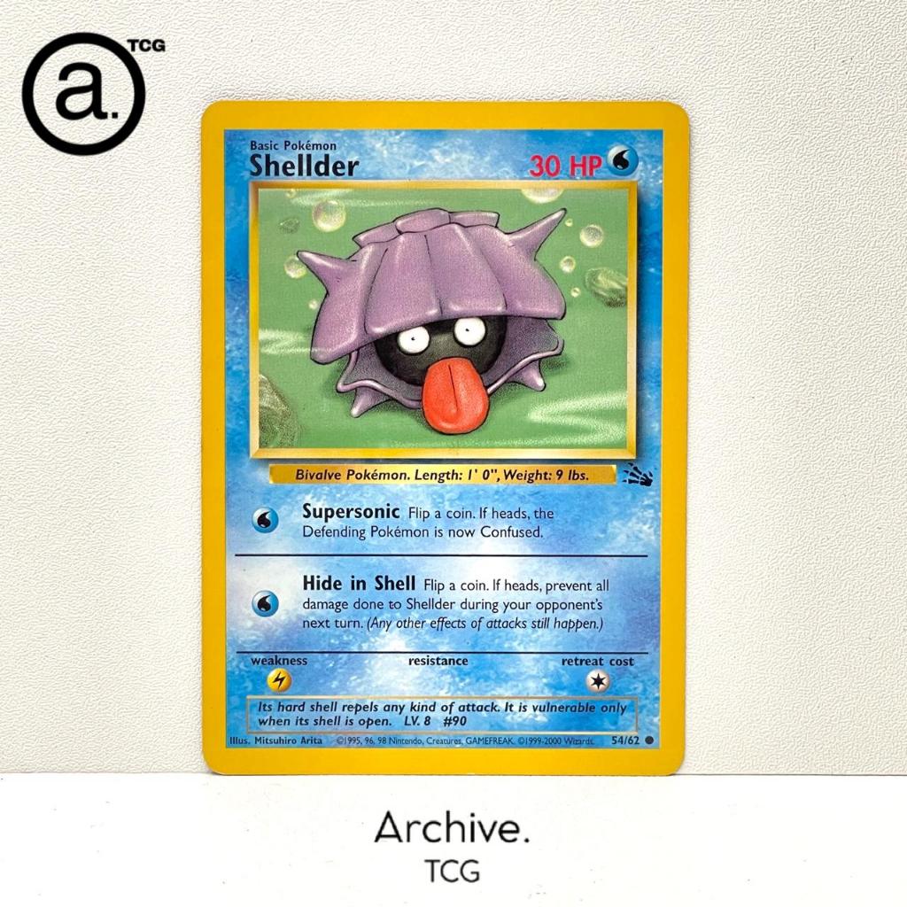 Shellder (54/62) Pokemon Vintage English ~ Fossil