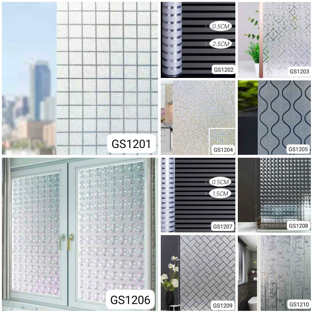 Sandblast Stiker Kaca Jendela Rumah PREMIUM