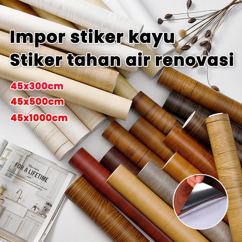 [Kelas A.]  stiker motif kayu furniture stiker dinding motif kayu stiker meja kayu wallpaper untuk l