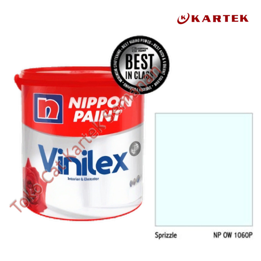 Nippon Paint Vinilex SPRIZZLE NP OW 1060P Cat Tembok Interior Eksterior Biru Muda 1kg 5kg