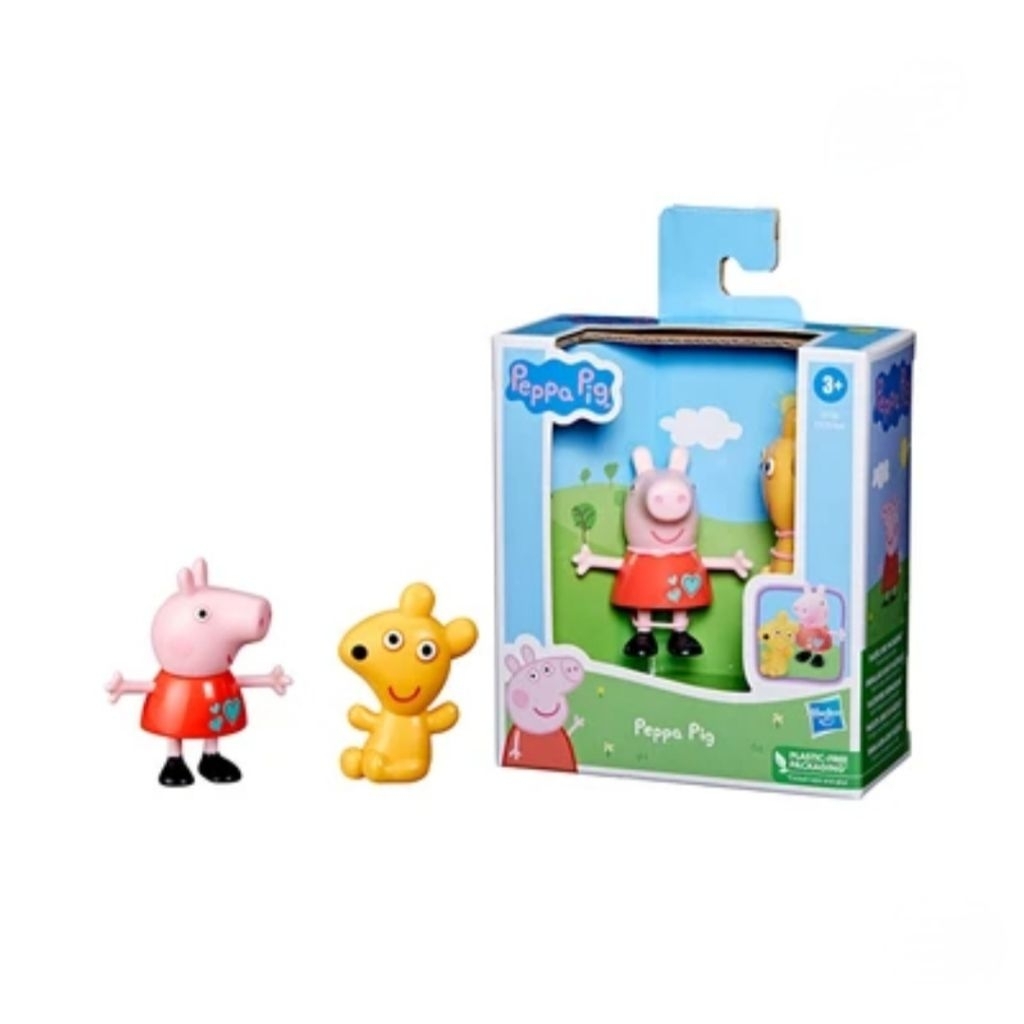 PEPPA PIG FIGURE PEPPA WITH TEDDY PEPPA PIG MAINAN KOLEKSI ANAK FIGURE PEPPA PIG ORIGINAL HASBRO