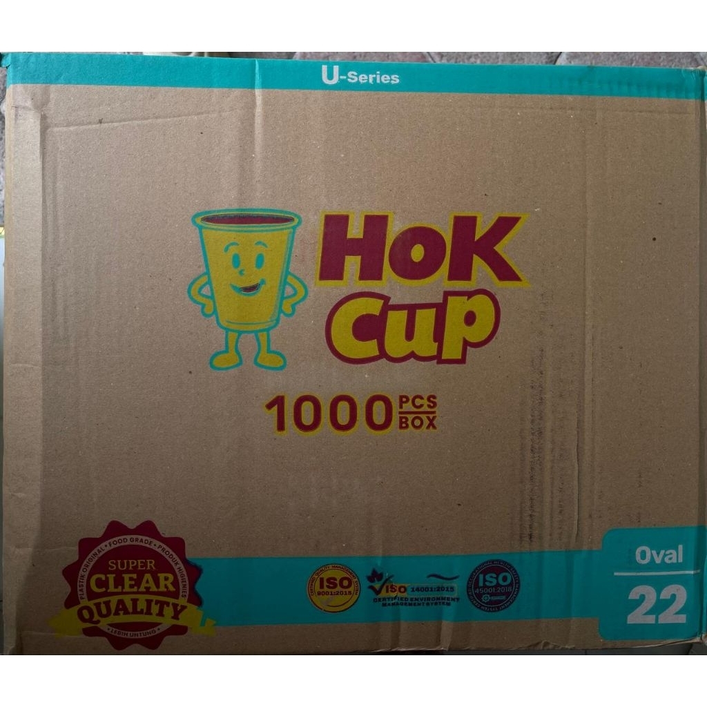 Cup Hok Oval 22oz/Cup Hok U series 22oz/Cup Gelas Hok oval 22oz