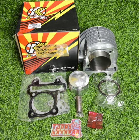 Blok Seher Paket Bore Up (130cc) Beat Karbu [KVY] KAWAHARA 54,5mm + Piston Kit