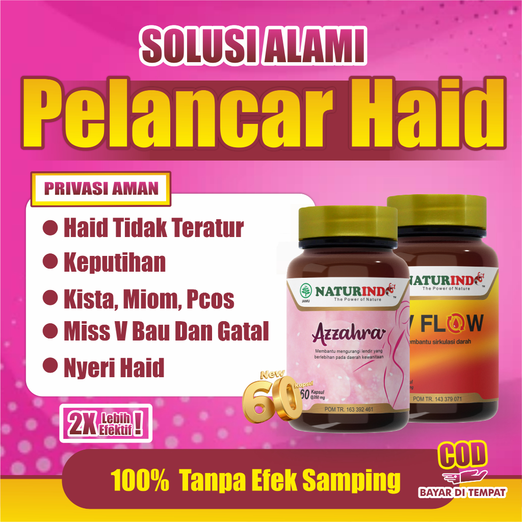 Obat Pelancaran Menstruasi Telat Dateng Bulan Haid Manjakani PCOS Pelancar Haid Azzahra