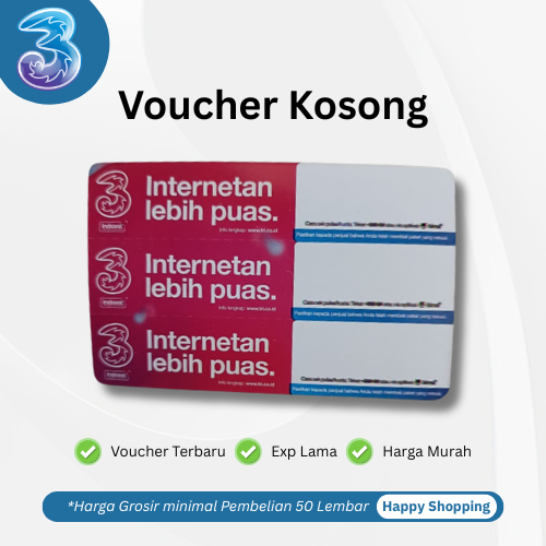 Voucher Kosong Fisik Tri - Voucher Kosong Tri