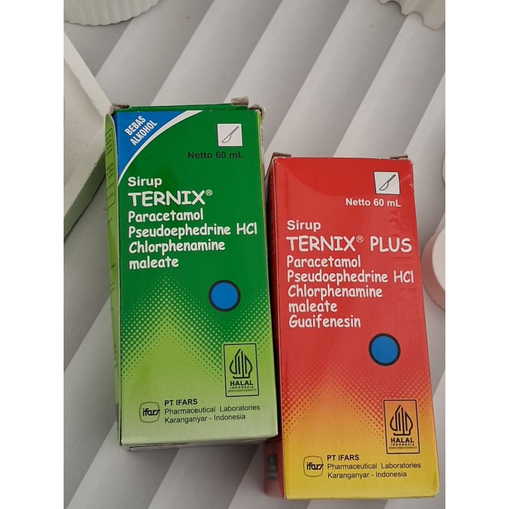 Ternix Sirup dan Ternix Plus Sirup  meredakan gejala flu