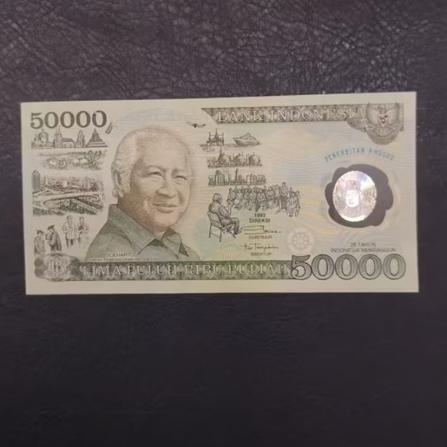 UANG KUNO 50000 SUHARTO POLIMER TAHUN 1993