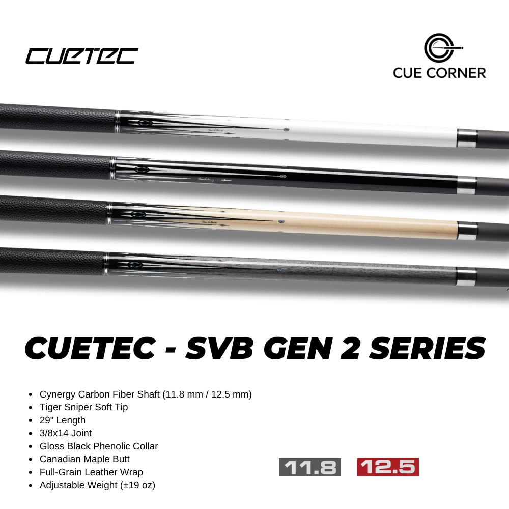 Cuetec SVB Gen 2 Series - Billiard Play Cue