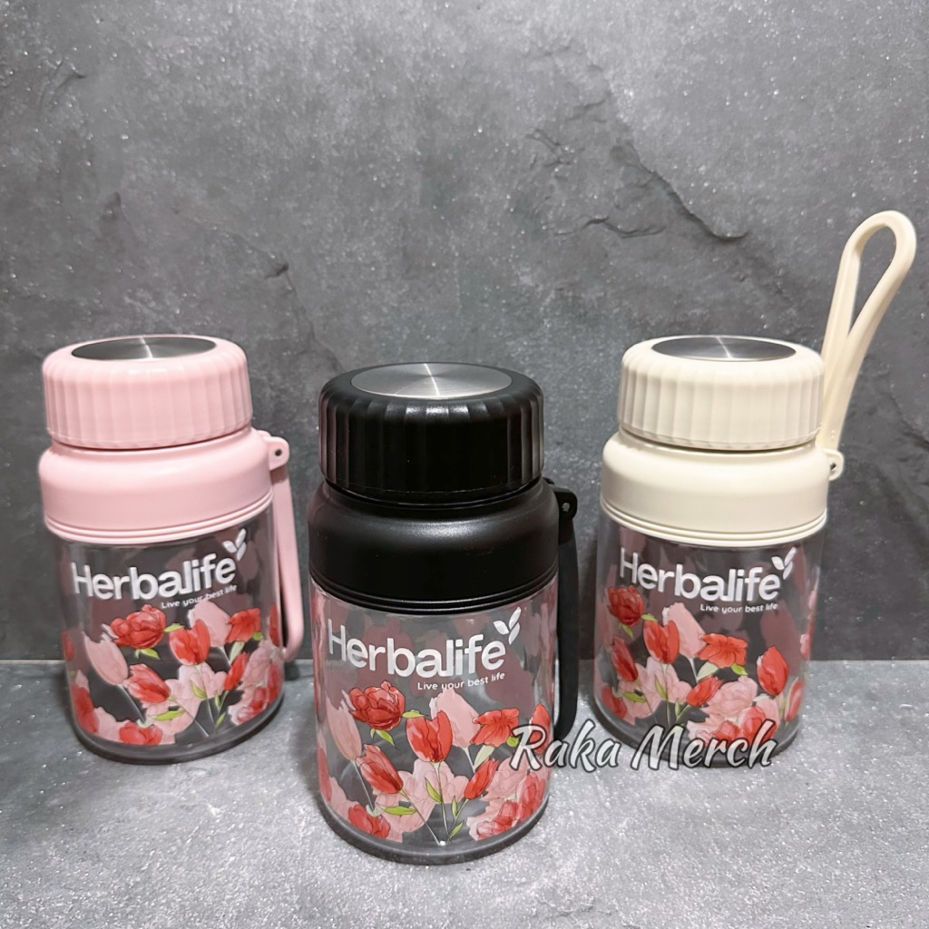 Botol plastik hlf colagen 1liter motif bunga bening