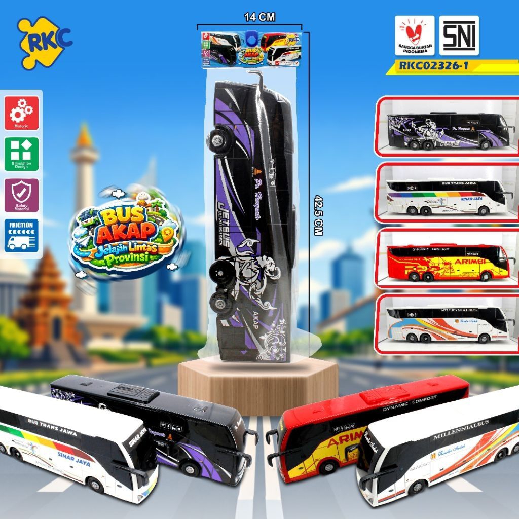 Mainan Bus RKC UHD TROTON Miniatur Bus Arimbi Rosalia Indah Po Harianto Sinar jaya Mainan Bus Akap T
