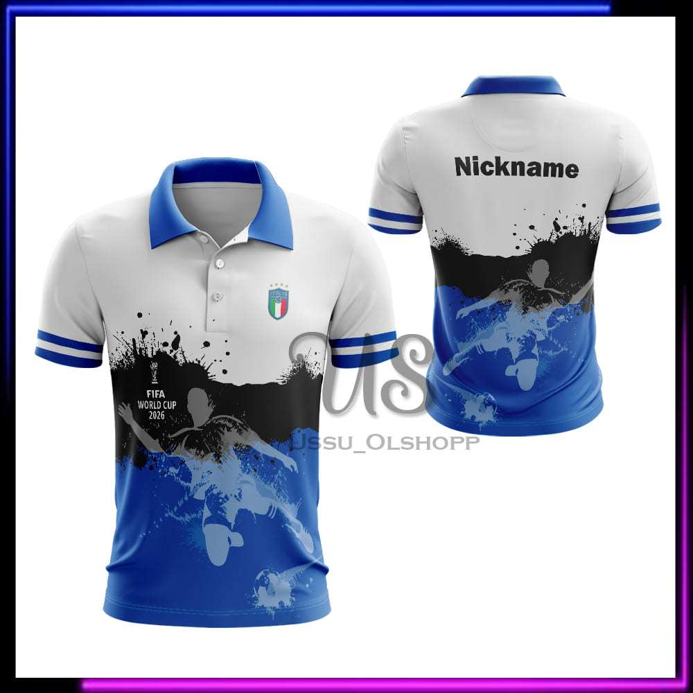 Jersey Italy | Baju Suporter Italia | Jersey Timnas Italia | Kaos Piala Dunia FIFA 2026