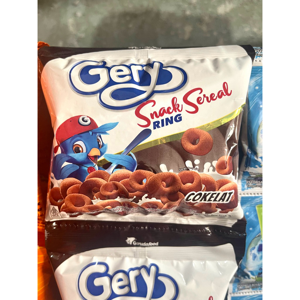 Gery snack sereal ring 1 renteng isi 10pcs / Gery sereal coklat 1000an