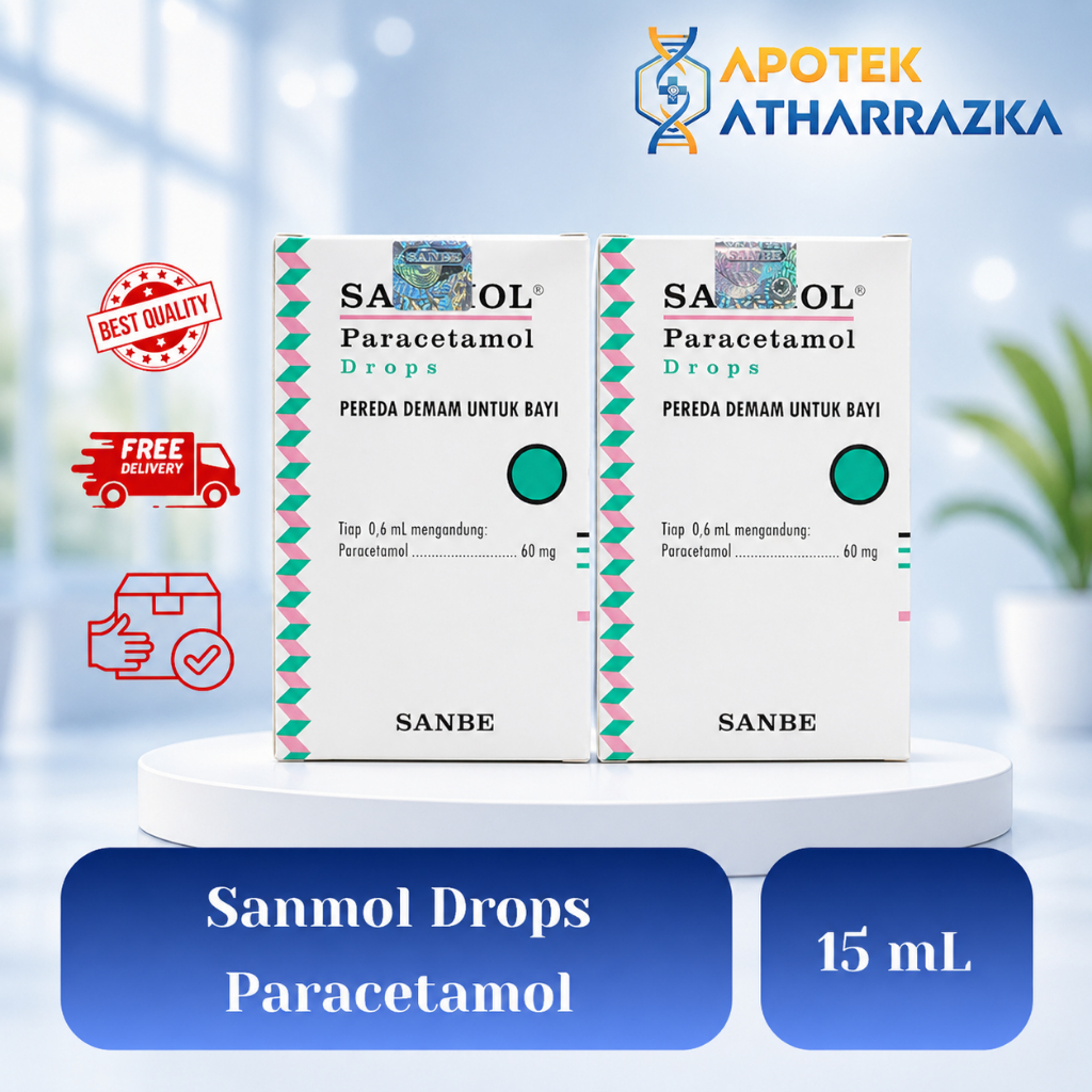 Sanmol Paracetamol Drops 15 mL untuk anak (bayi)