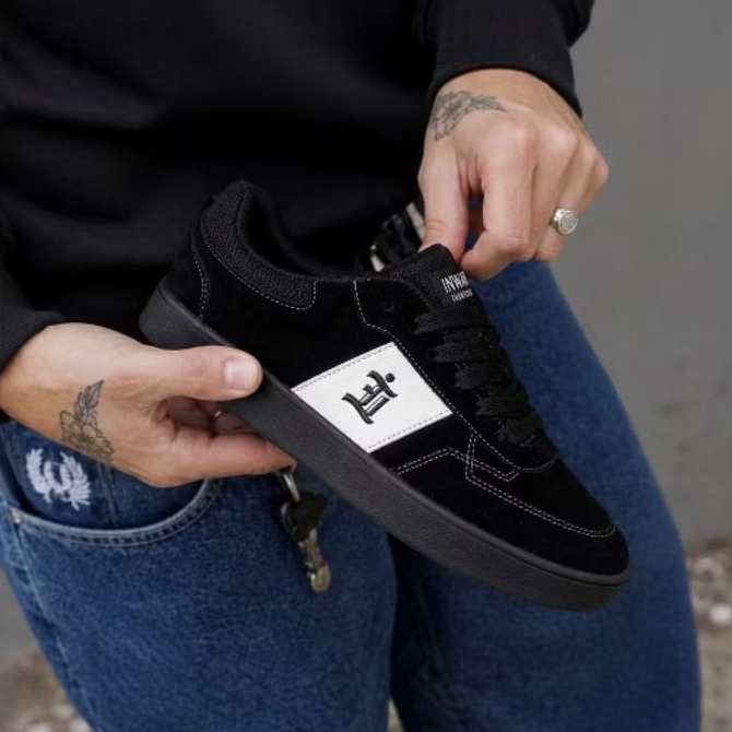 Indetion inward - Barley 025 Hitam putih Sepatu Sneakers Pria