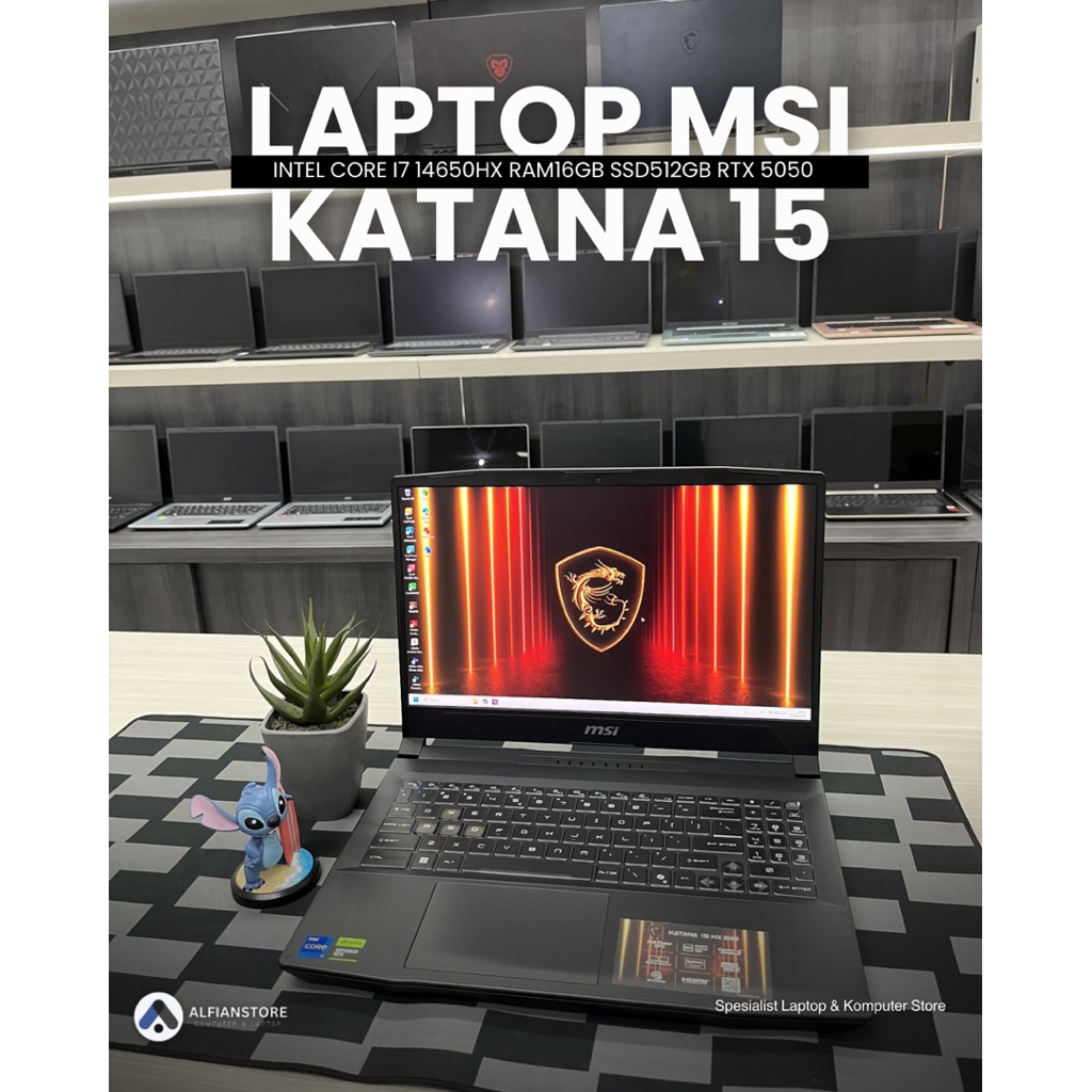 LAPTOP MSI KATANA 15 INTEL CORE I7 14650HX RAM16GB SSD512GB RTX 5050