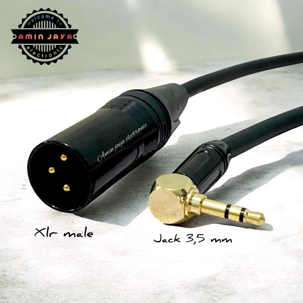 Kabel aux 3,5 to xlr male kabel hp ke mixer