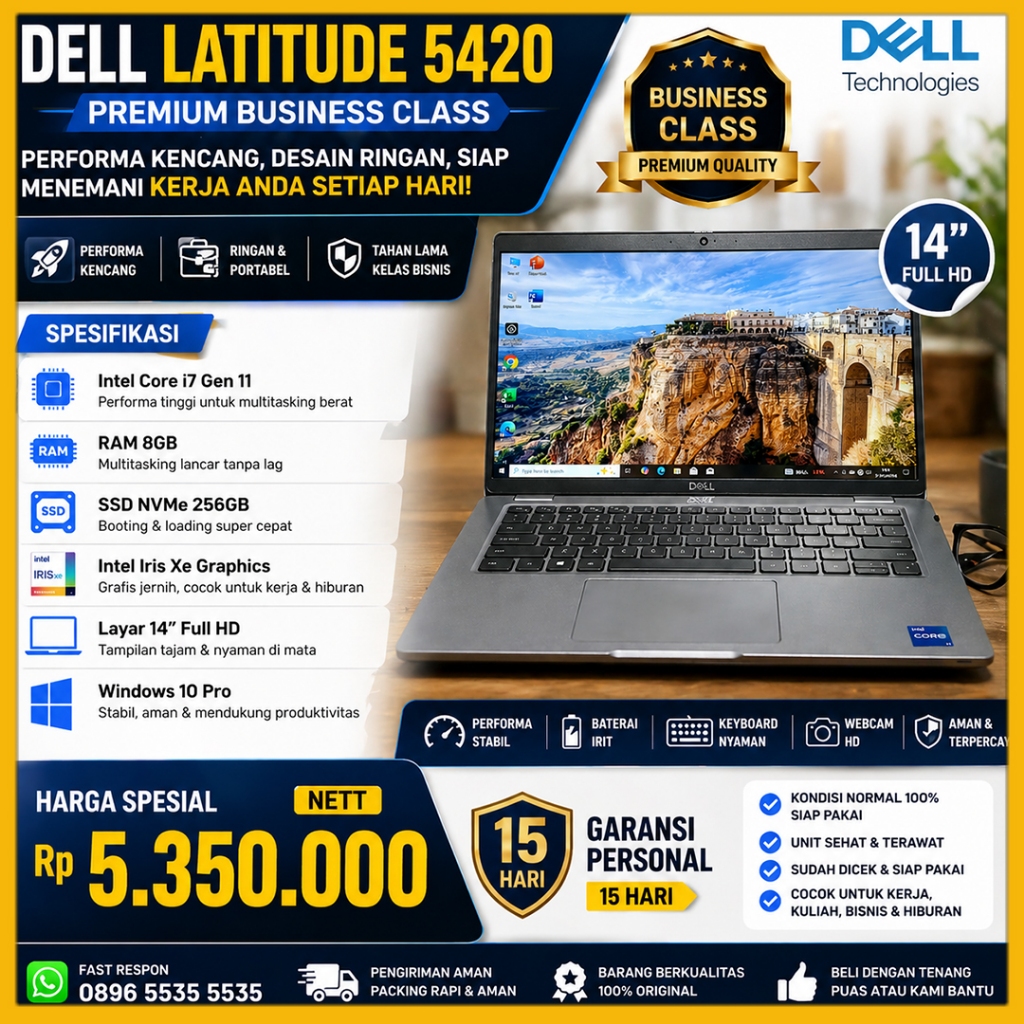 Laptop Dell i7 gen 11 latitude 5420