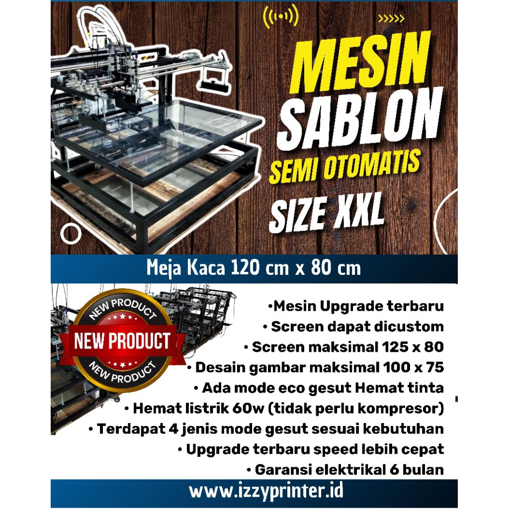 MESIN SABLON SEMI OTOMATIS SUPER CEPAT DAN CONVEYOR CURING SABLON
