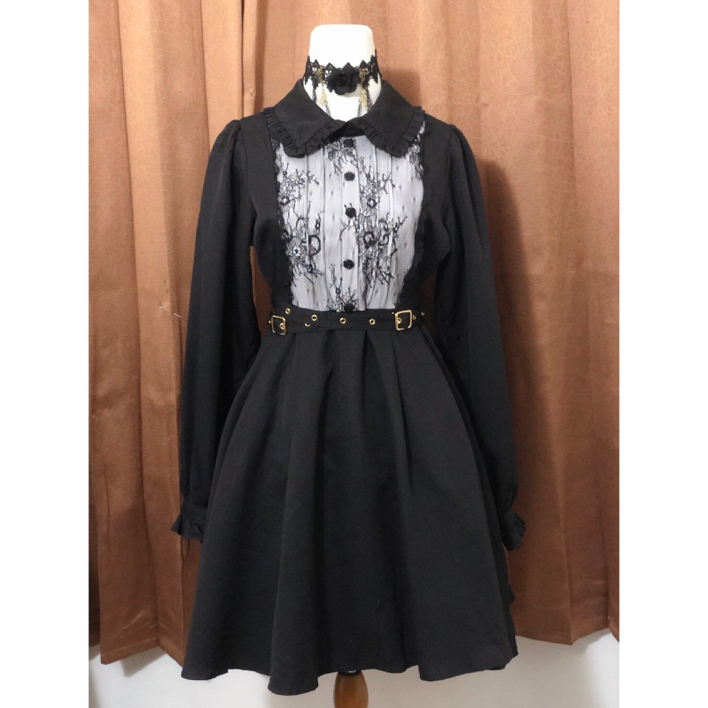 ROJITA black laces romantic goth jiraikei dress