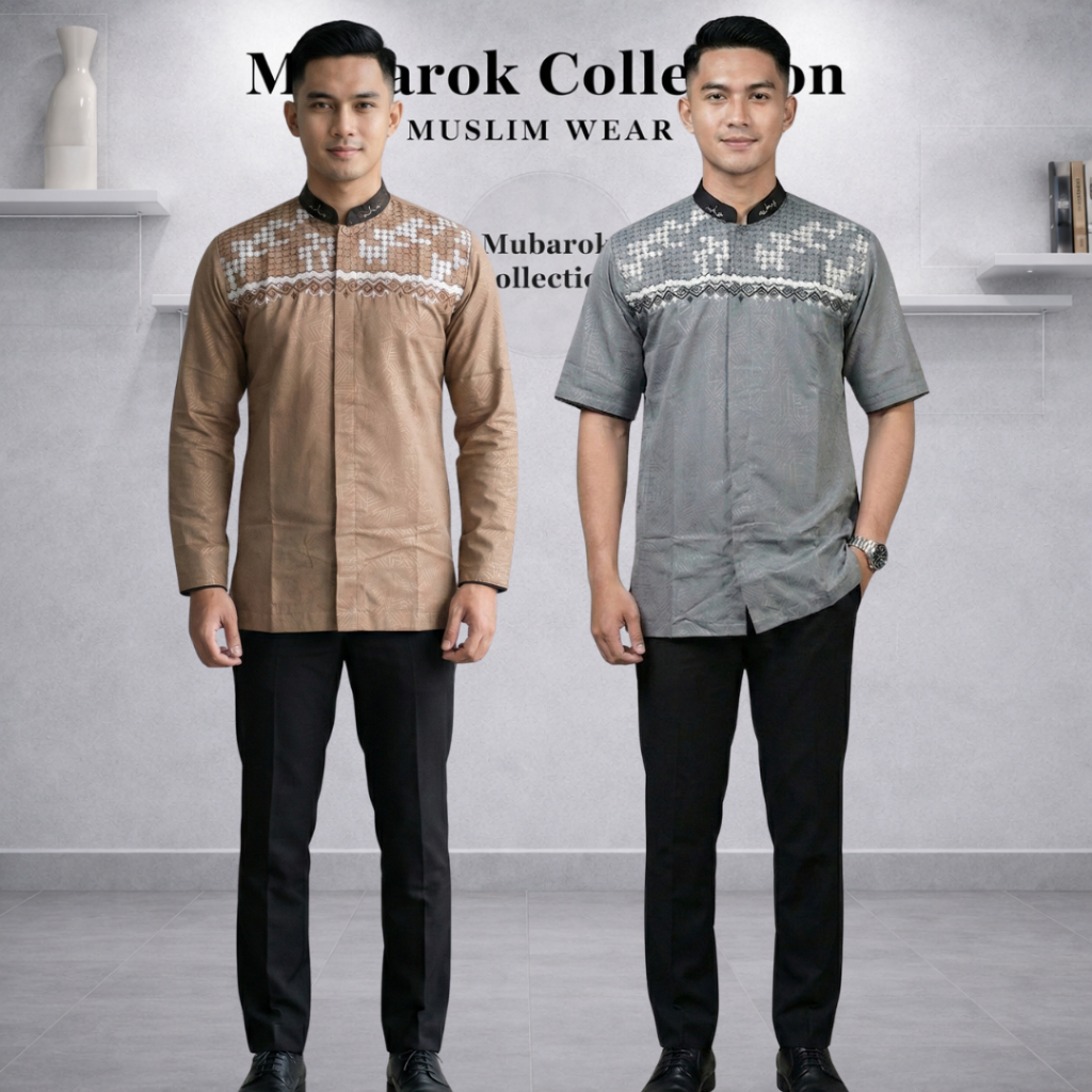 Baju Koko Embos Terbaru // Motif 05 // Tangan Panjang & Pendek //baju koko taqwa bordir pria muslim 