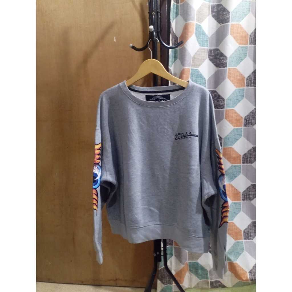 Boxy CN VonDutch-CrewNeck Brand VonDutch Unisex Warna Abu