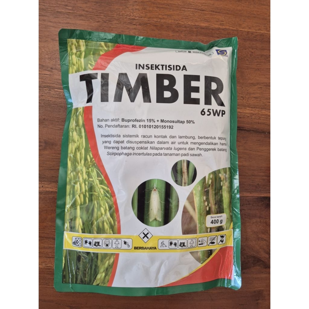 TIMBER 65WP 400g - Insektisida Sistemik Atasi Wereng & Penggerek Batang Padi
