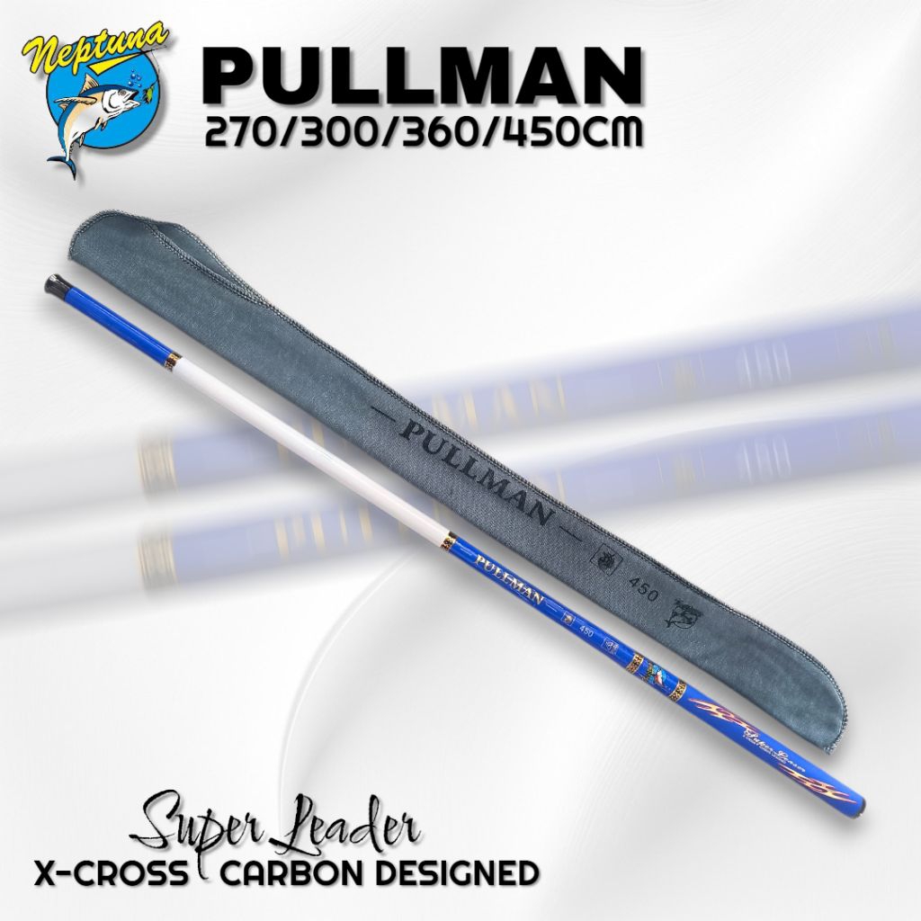 Joran Tegek Neptuna Pullman Carbon Material Ruas Panjang 270 300 360 450cm