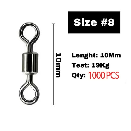 Kili Kili Pancing Rolling Swivel 304 1000 Pcs
