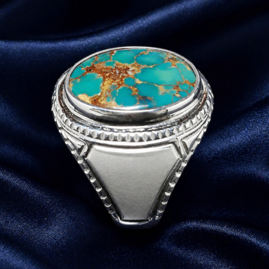 SAN950 Cincin Ikat Batu Akik & Permata EB418 - Ring Perak 950 Original Custom Size Handmade Premium