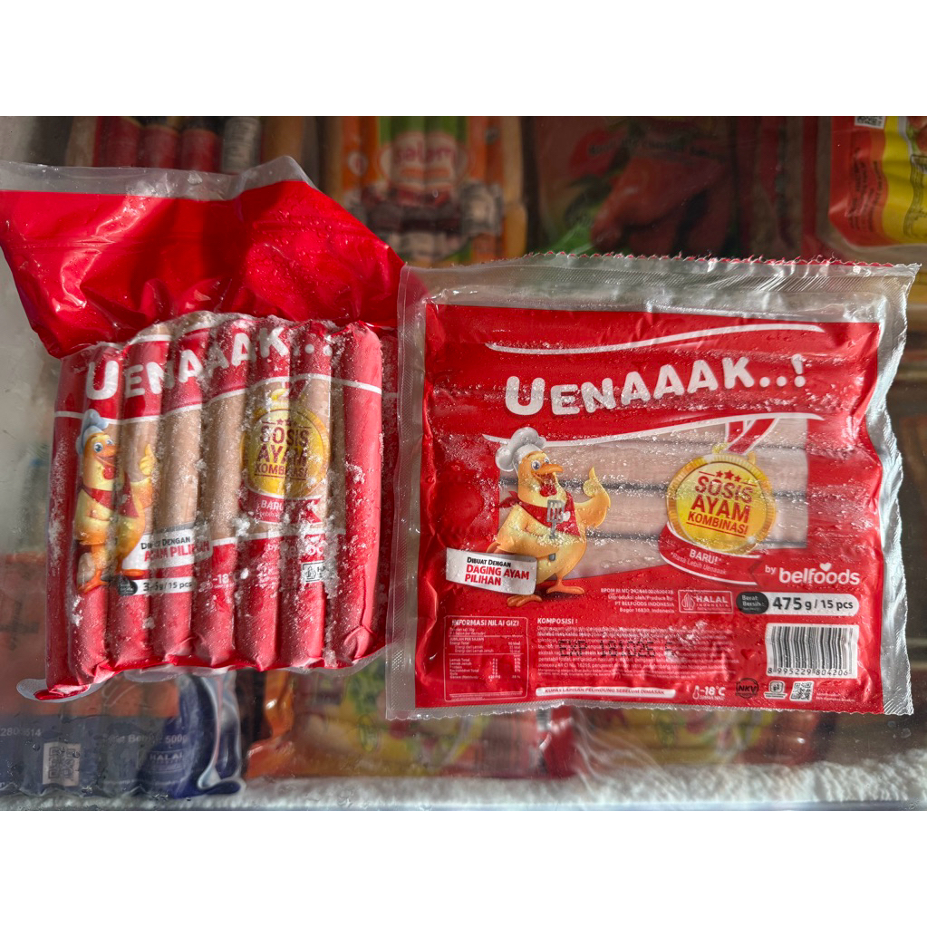Belfoods Sosis Uenak Ayam 375gr, 500gr