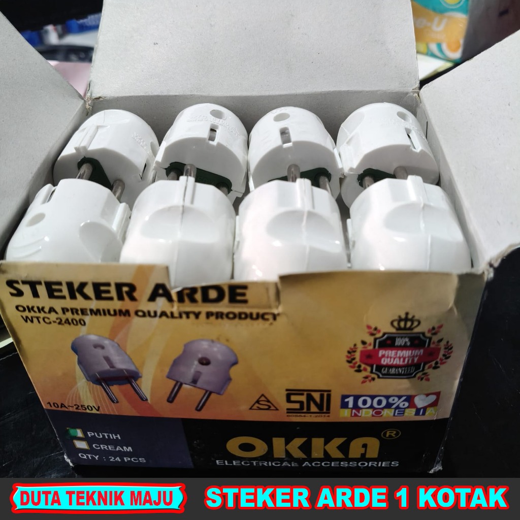 PAKET 24 PCS STEKER ARDE BULAT KUNINGAN TAHAN PANAS / STEKER ARDE / COLOKAN LISTRIK BULAT