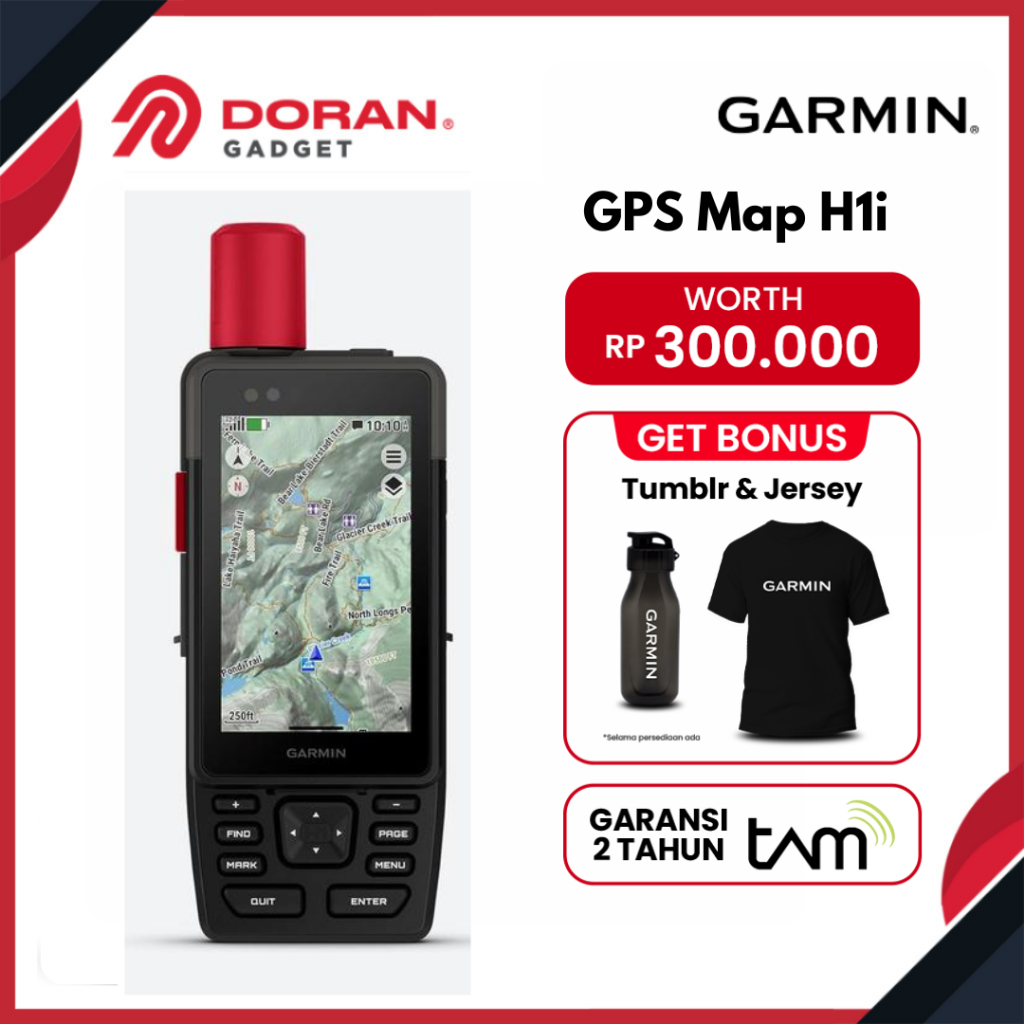 Garmin GPS map H1i Plus SOS Camera Inreach Touchscreen GPS Original - Garansi Resmi TAM