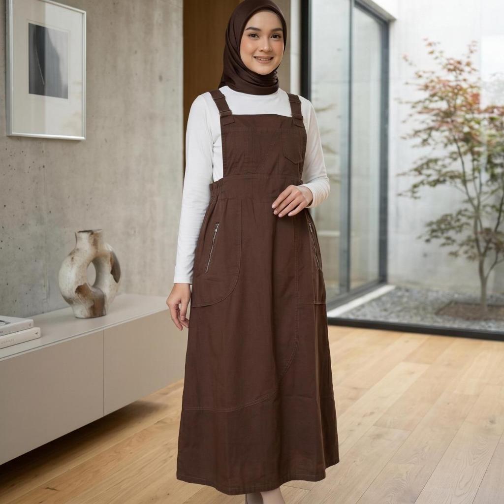 Pasolex Overall Midi Nayla 2207 - Midi Overall Dress Wanita