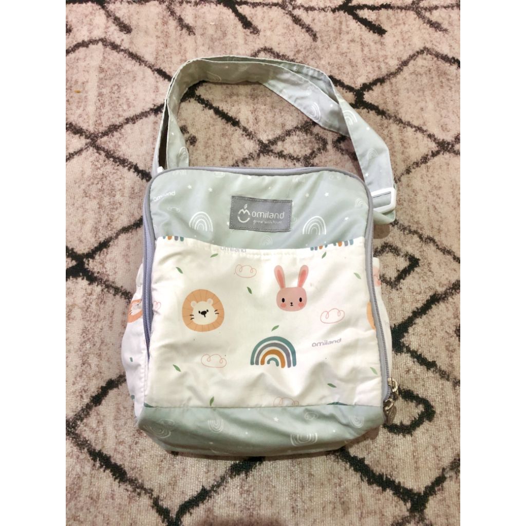 Preloved Omiland Tas Bayi Kecil Saku Print Rainbow Series