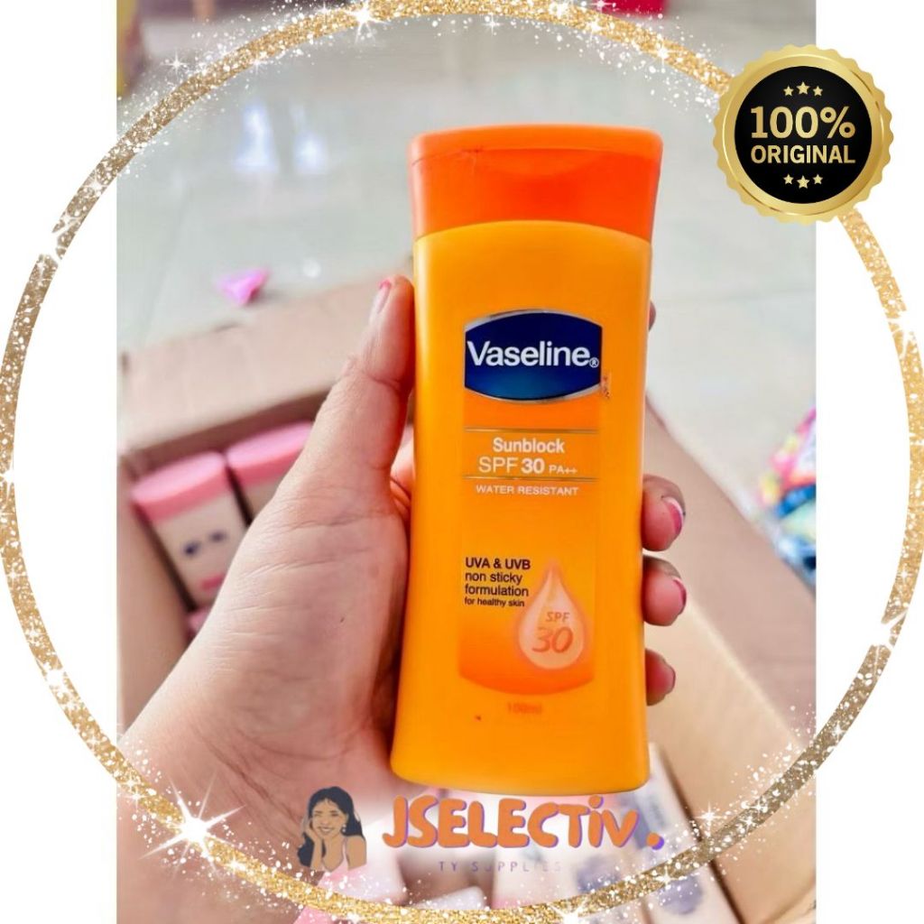 VASELINE SUNBLOCK SPF30 - Water Resistant // JSELECTIV X JHON KOSMETIK // Sunscreen Badan VASELINE -