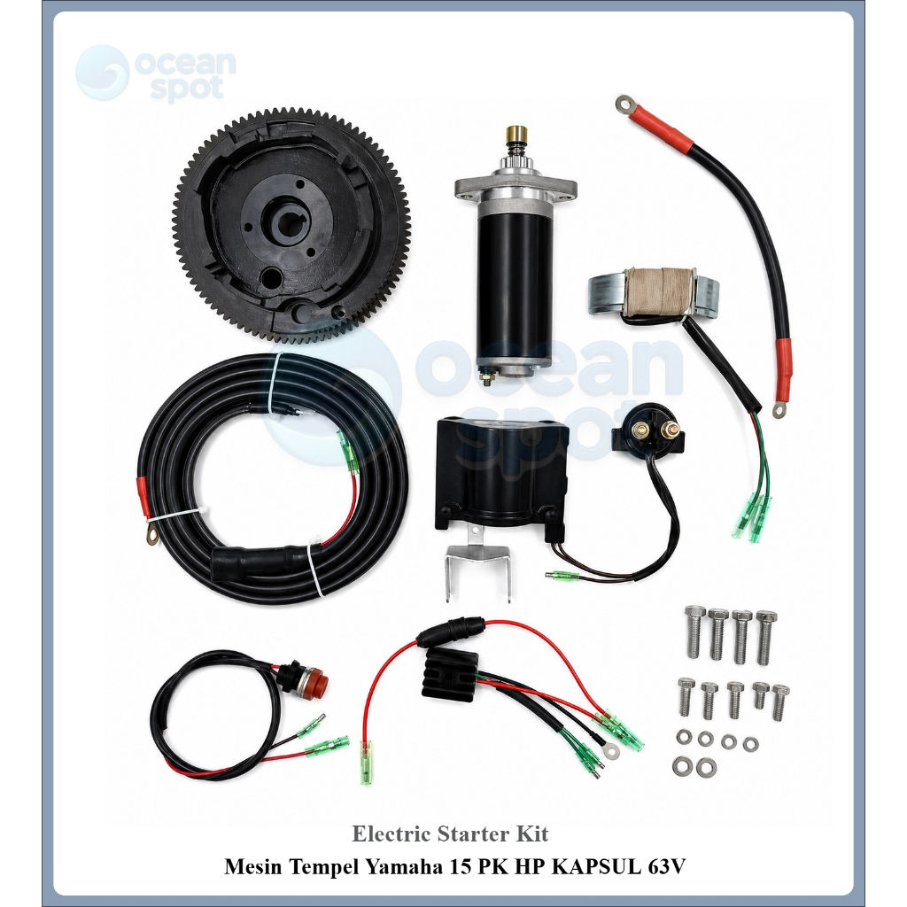 Electric Starter Kit Mesin Tempel Yamaha 15 PK HP KAPSUL 63V