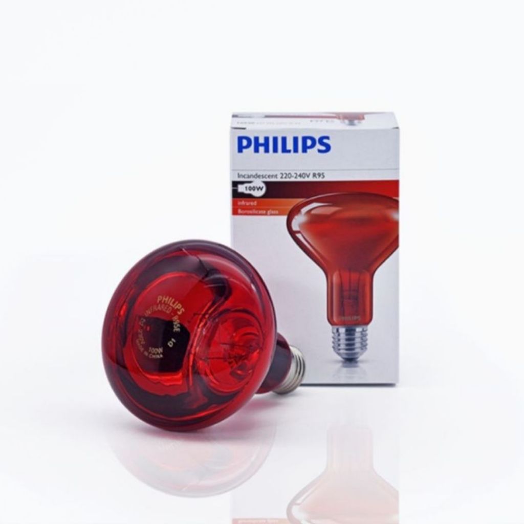 Lampu Infrared Terapi Philips 100w Watt Sinar Bohlam Alat Fisioterapi