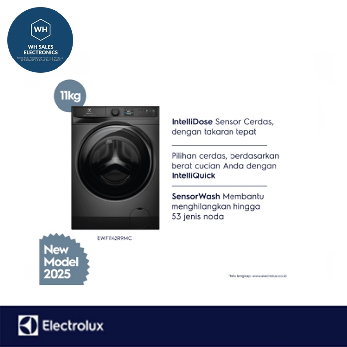 Electrolux Mesin Cuci Front Load 11 Kg EWF1142R9SC / EWF 1142 R9SC/ EWF 1142 R9SC ( JABODETABEK ONLY