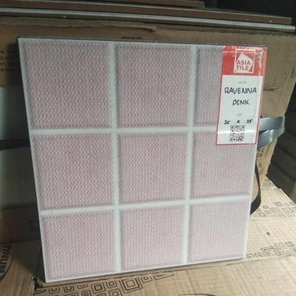 Asia Ravenna Pink 25x25 Matt - Keramik Lantai Kamar Mandi Murah Meriah