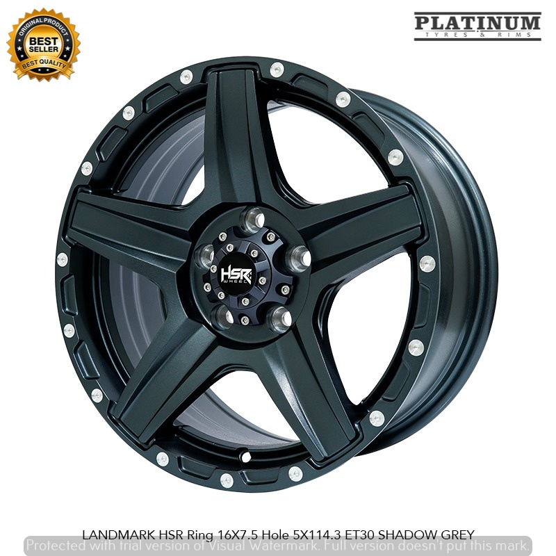 VELG HSR LANDMARK RING16 LOBANG 5 GREY VELG MOBIL RUSH TERIOS INNOVA TARUNA KUDA