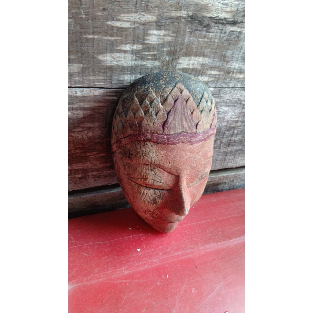 Topeng kayu 95rb jadul antik kuno lawas vintage display