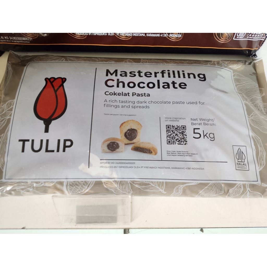 SELAI COKLAT TULIP FILLING REPACK 250GRAM / TULIP FILLING SELAI COKLAT REPACK 250GRAM