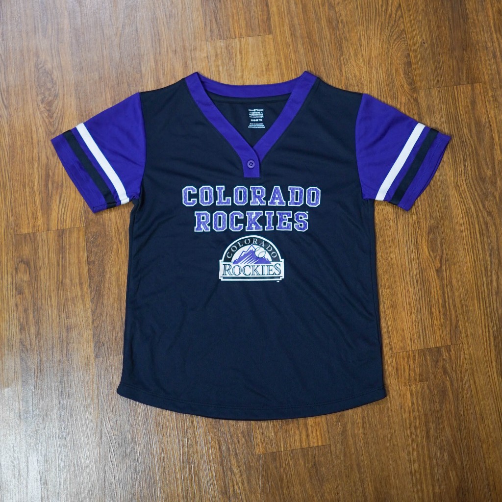 MLB Colorado Rockies Girls Henley Jersey