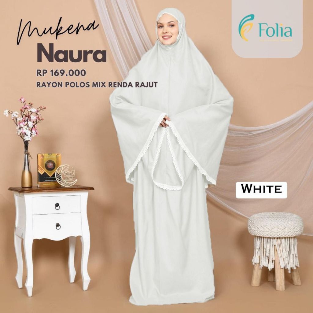 MUKENA NAURA || BY FOLIA ||MUKENA BAHAN RAYON||ADEM NYAMAN||MUKENA TRAVELLING