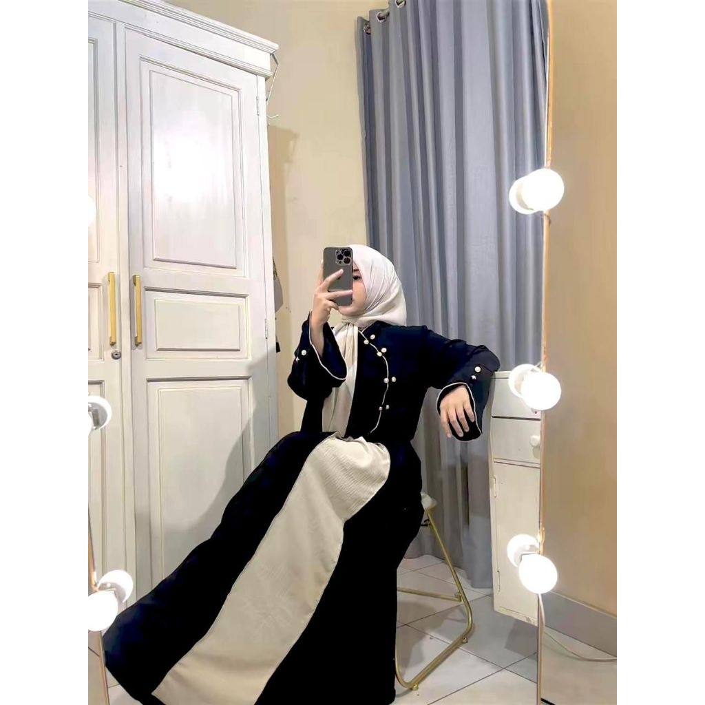 Cheongsam dress/ Gamis Cheongsam / Abaya Cheongsam/ Gamis mewah elegant/ Gamis Hitam by Zyeran gamis