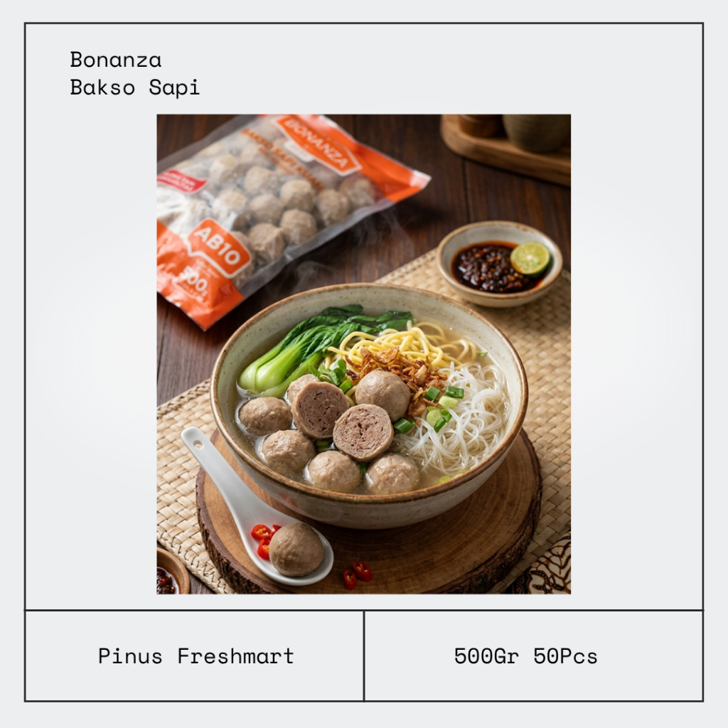 Belfoods Bonanza Bakso Sapi dan Ayam 500gr / Baso Sapi isi 50