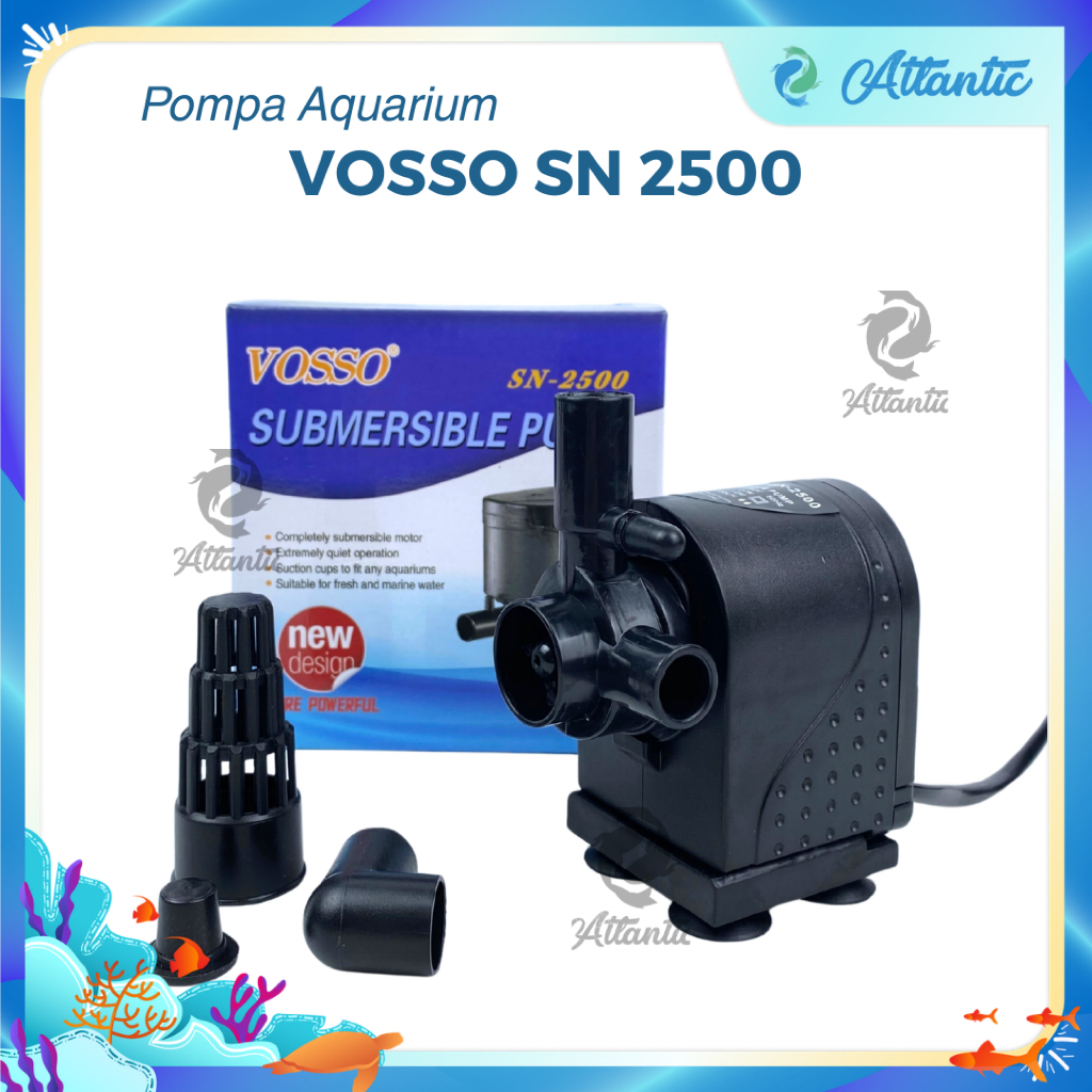 VOSSO SN 2500 Pompa Aquarium Pompa Kolam Aquascape Hidroponik