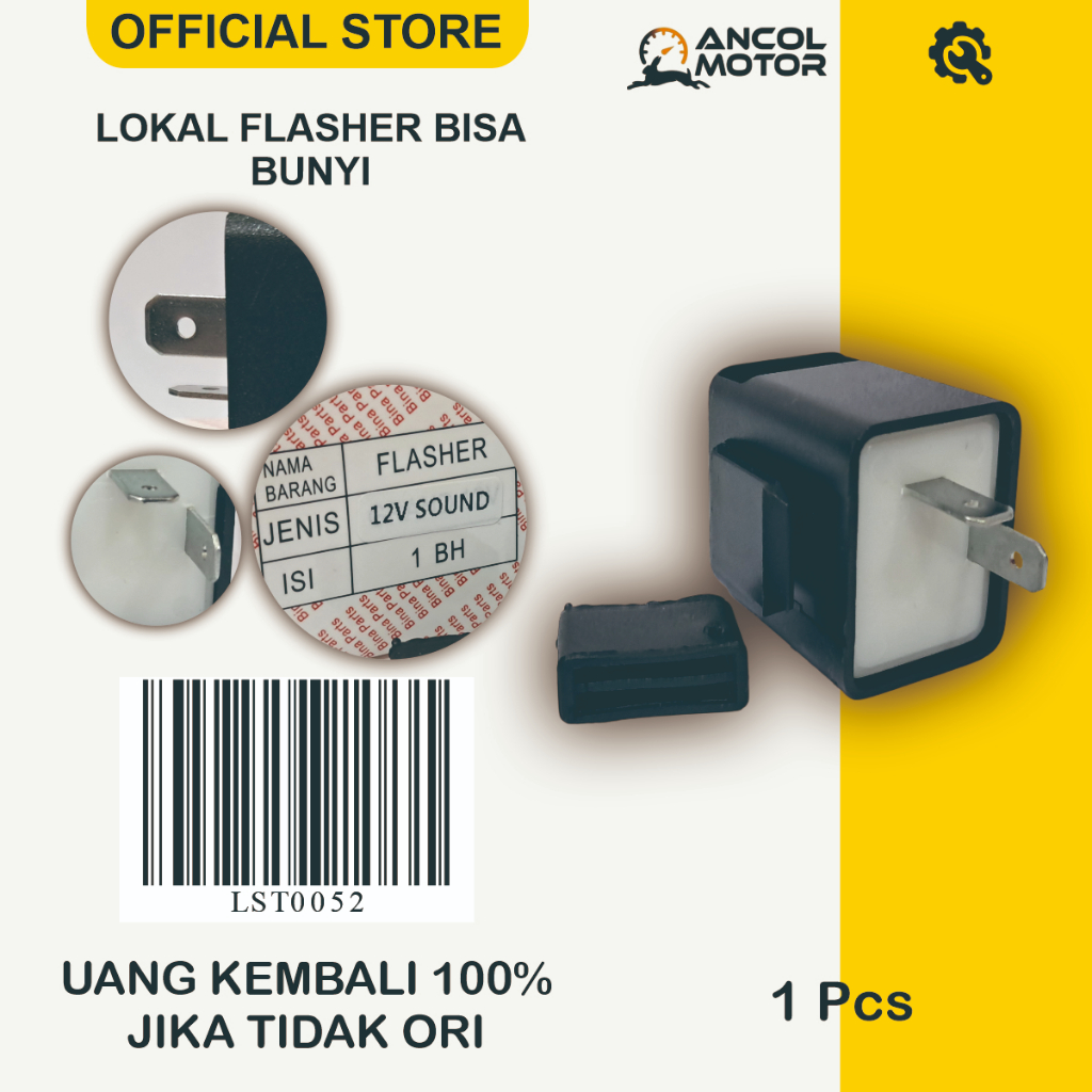 Lokal Flasher Sein Bunyi 12V Sound Universal Semua Motor Honda Yamaha Suzuki Beat Vario Mio