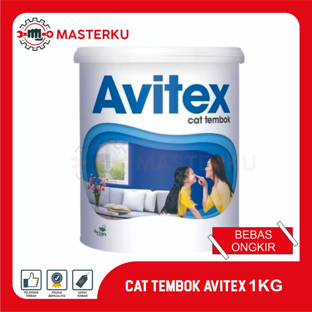 Cat Avitex 1kg / Cat Tembok Avitex / Cat Tembok Berkualitas Daya Tutup Bagus