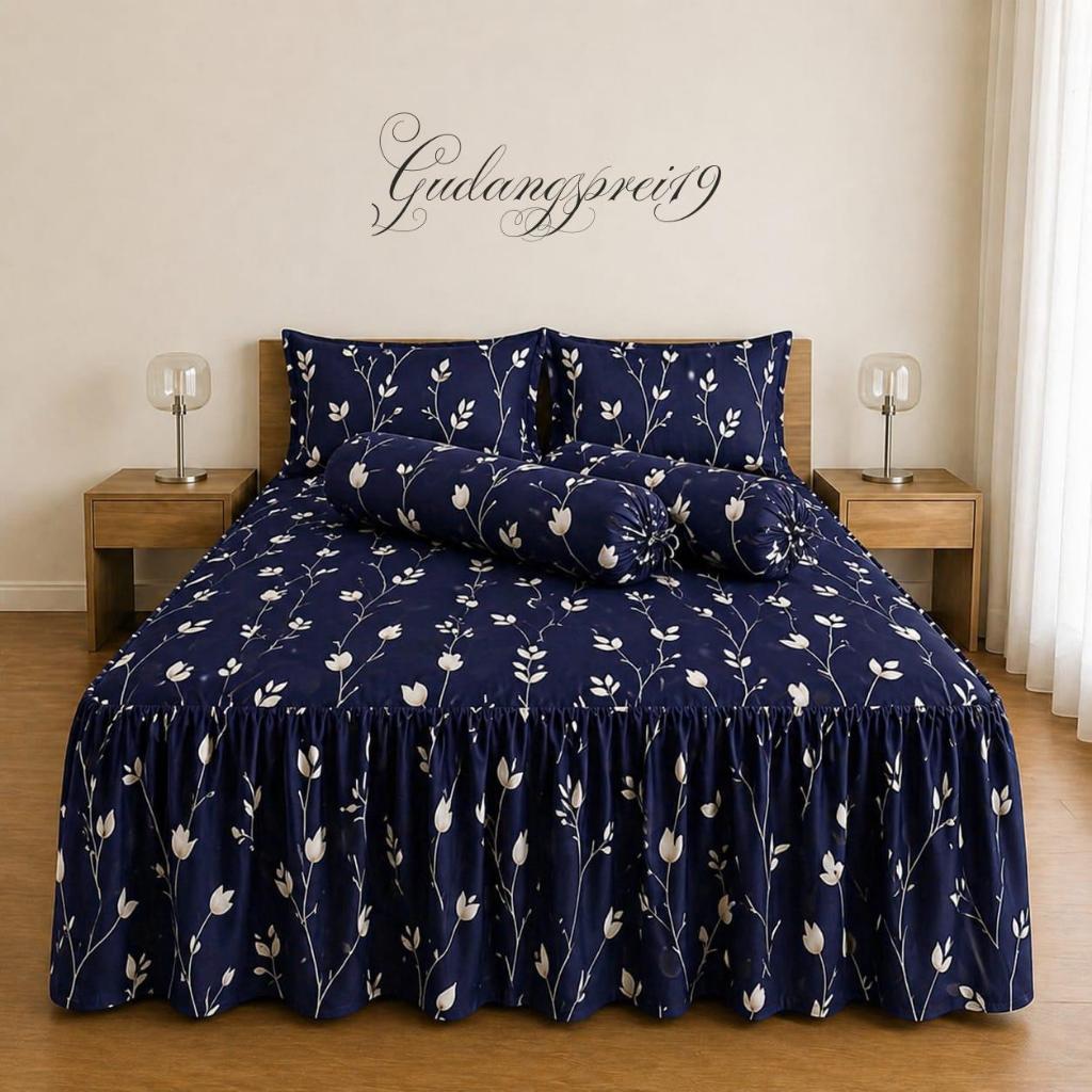 Sprei Rumbai Motif Bunga Aesthetic Sprei Free Sarban Sargul Ukuran 180x200 160x200 120x200 Katun Pre